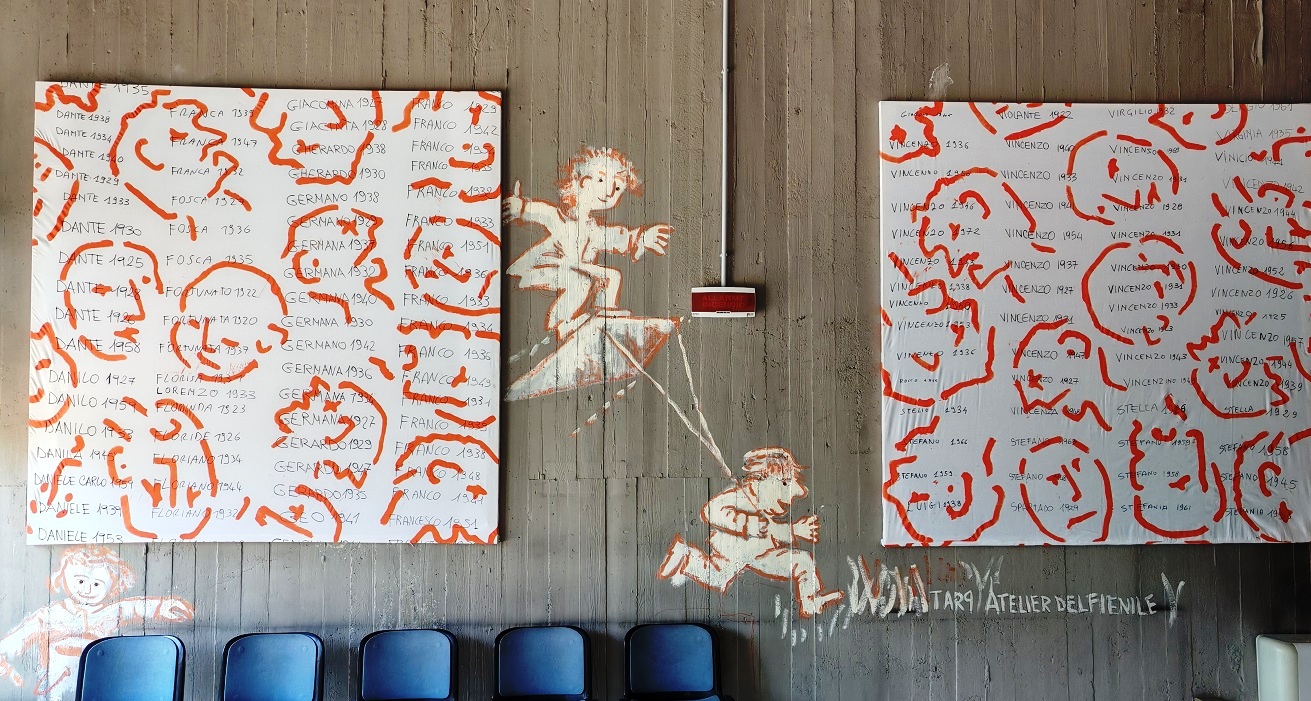L'opera di TARP nell'atrio del Centro di ricerca Codivilla-Putti dell'Istituto Ortopedico Rizzoli